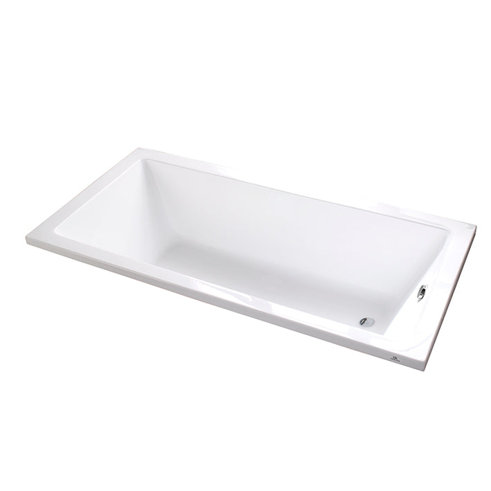 Porcelanosa Alcove City 60'' x 30'' Rectangular Bathtub Glossy White