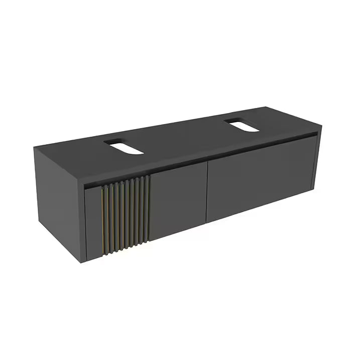 Porcelanosa Aquitect Negro 55" Floating Vanity