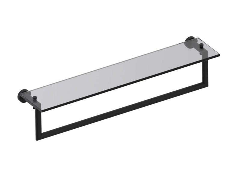 Kartners Oslo Glass Shelf w/ Towel Rail 24" (PLEASE CALL US FOR SPECIAL PRICING)