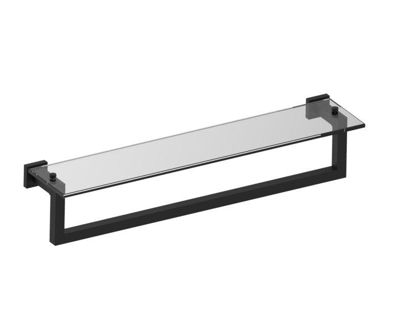 Kartners London Glass Shelf w/ Towel Bar 24" (PLEASE CALL US FOR SPECIAL PRICING)