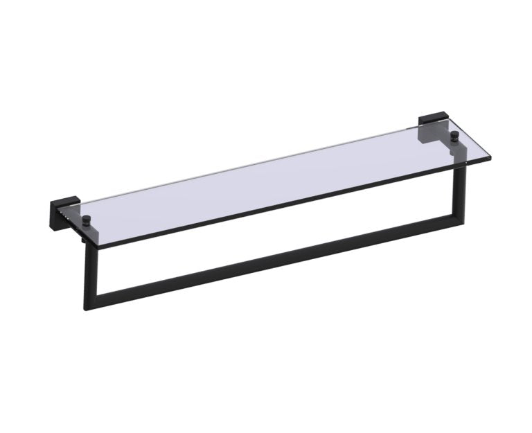 Kartners Madrid Glass Shelf w/ Towel Rail 24" (PLEASE CALL US FOR SPECIAL PRICING)
