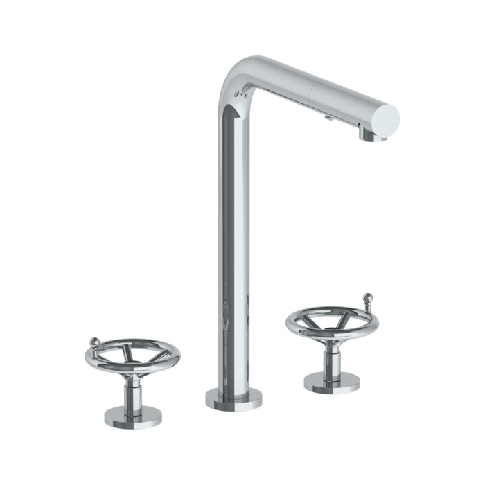 WATERMARK Brooklyn 31 3 Hole Kitchen Faucet with Pull Out Spray 31-7P1 ...