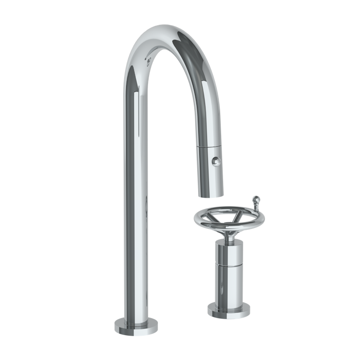 WATERMARK Brooklyn 31 Deck Mounted 2 Hole Gooseneck Prep Faucet with P ...