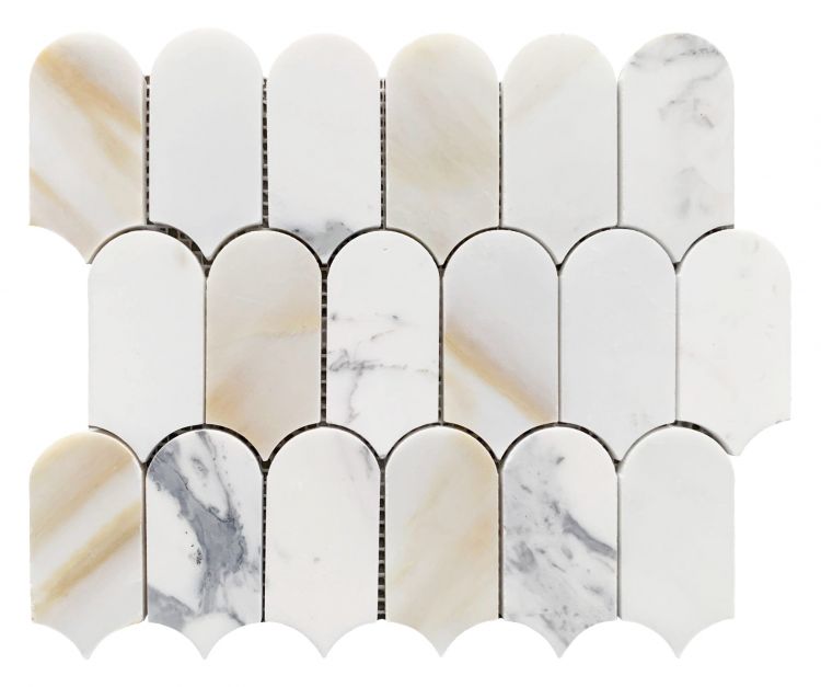 ELY Piano Calacatta Gold Polished Mosaic 10.25'' x 12''