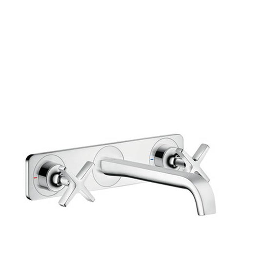 Axor Citterio E Wall-Mounted Widespread Faucet Trim with Base Plate, 1.2 GPM