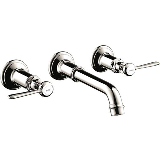 Axor Montreux Wall-Mounted Widespread Faucet Trim with Lever Handles, 1.2 GPM