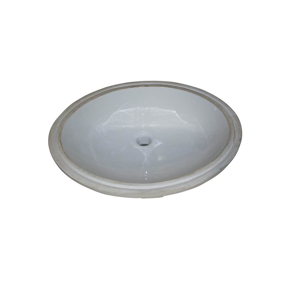 Fairmont Designs White (WH) Oval Ceramic Undermount Sink