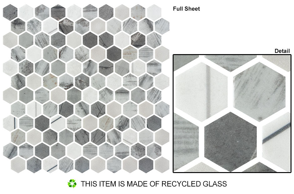 GT Aragon Hills 1'' Hexagon Collection 11'' x 11''