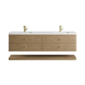 James Martin Allamari Vanity Dune Mist with 3CM Zeus White Silestone