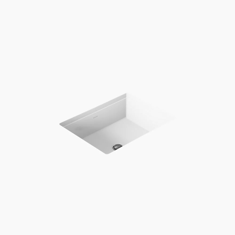 Kohler 19-3/4'' L x 15-5/8'' W Rectangular Undermount White Lavatory Sink with Overflow