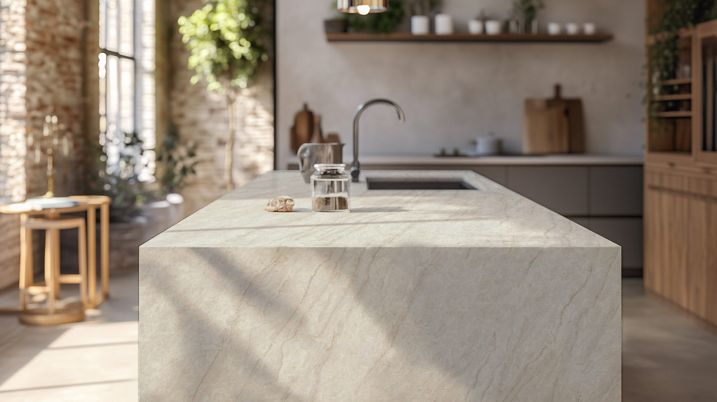 Taj Mahal 63" x 126" Quartzite Look Quartz - Endure by Piedrafina (SPECIAL PRICING)