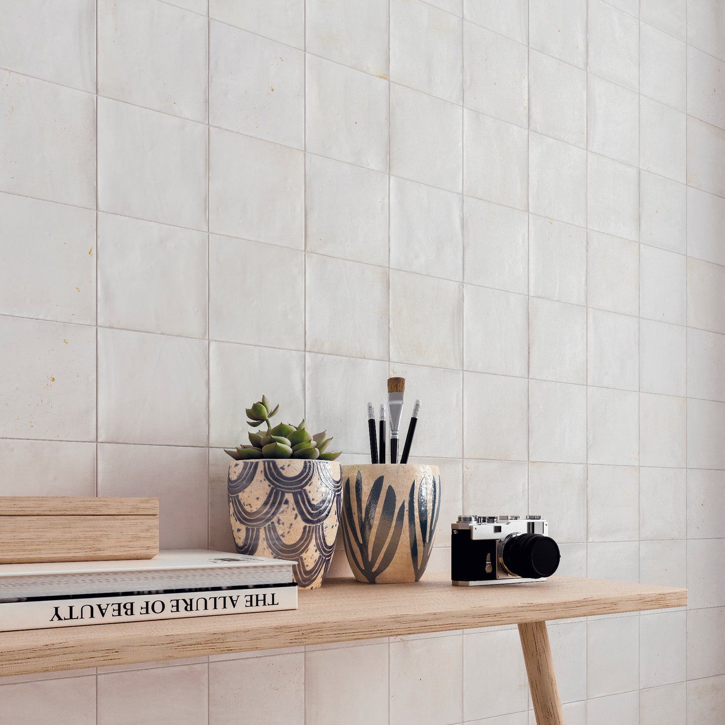 Linen 5”x5” Bone Matte - COLLECTION DNA WOW Saten