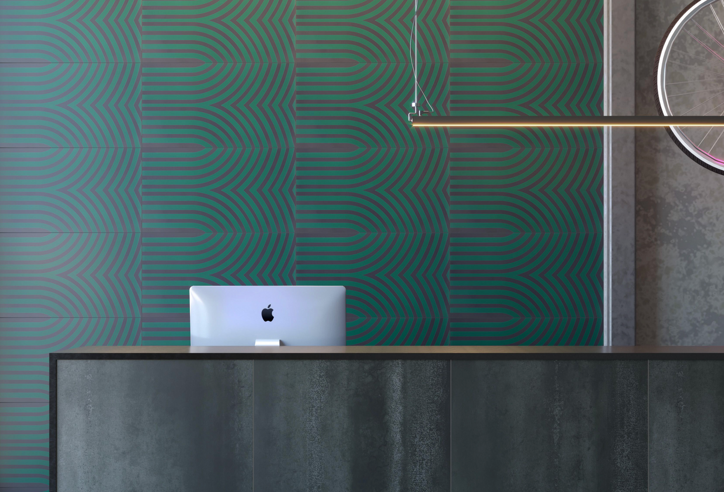 Elipse Mint Chocolate Carbono Art Deco 13x24 - SOGNARE COLLECTION