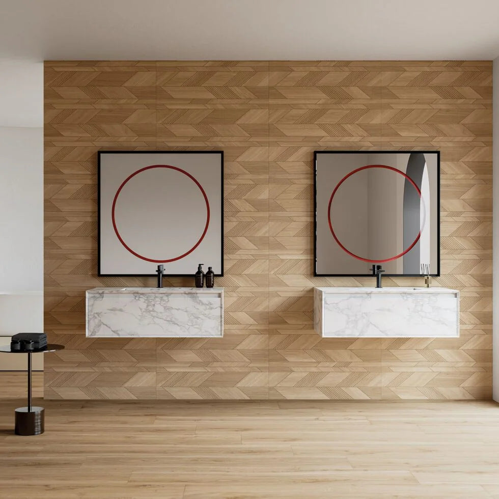 Sognare Dark Oak Chevron 12'' x 36''