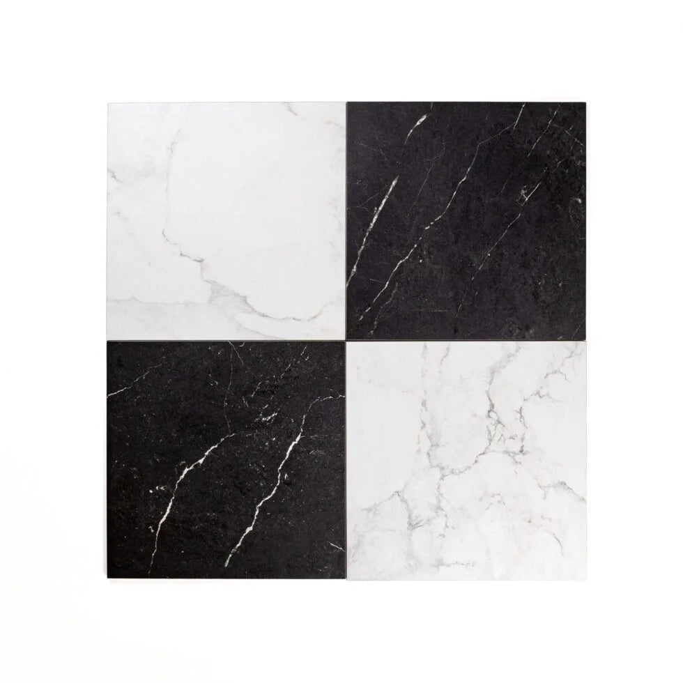 Sognare Parisian Chequer Noire 12'' x 12''