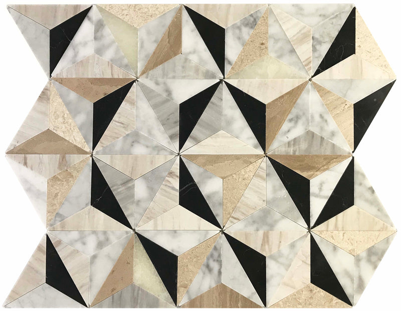 Zia Tribeca Diamond Mosaico 14” x 16” Wood