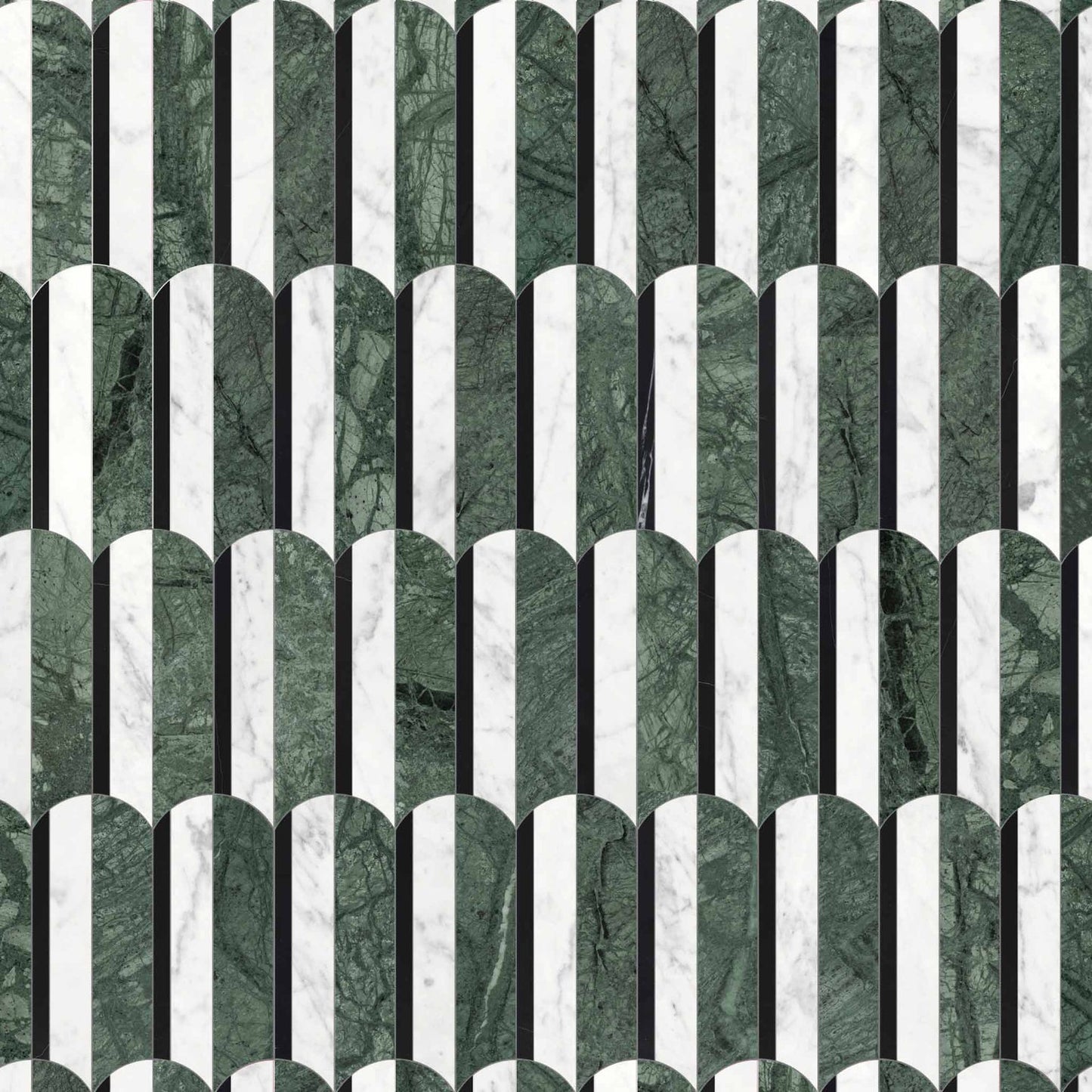 SOGNARE PINE POLISHED PIANO MOSAIC - WAVE COLLECTION