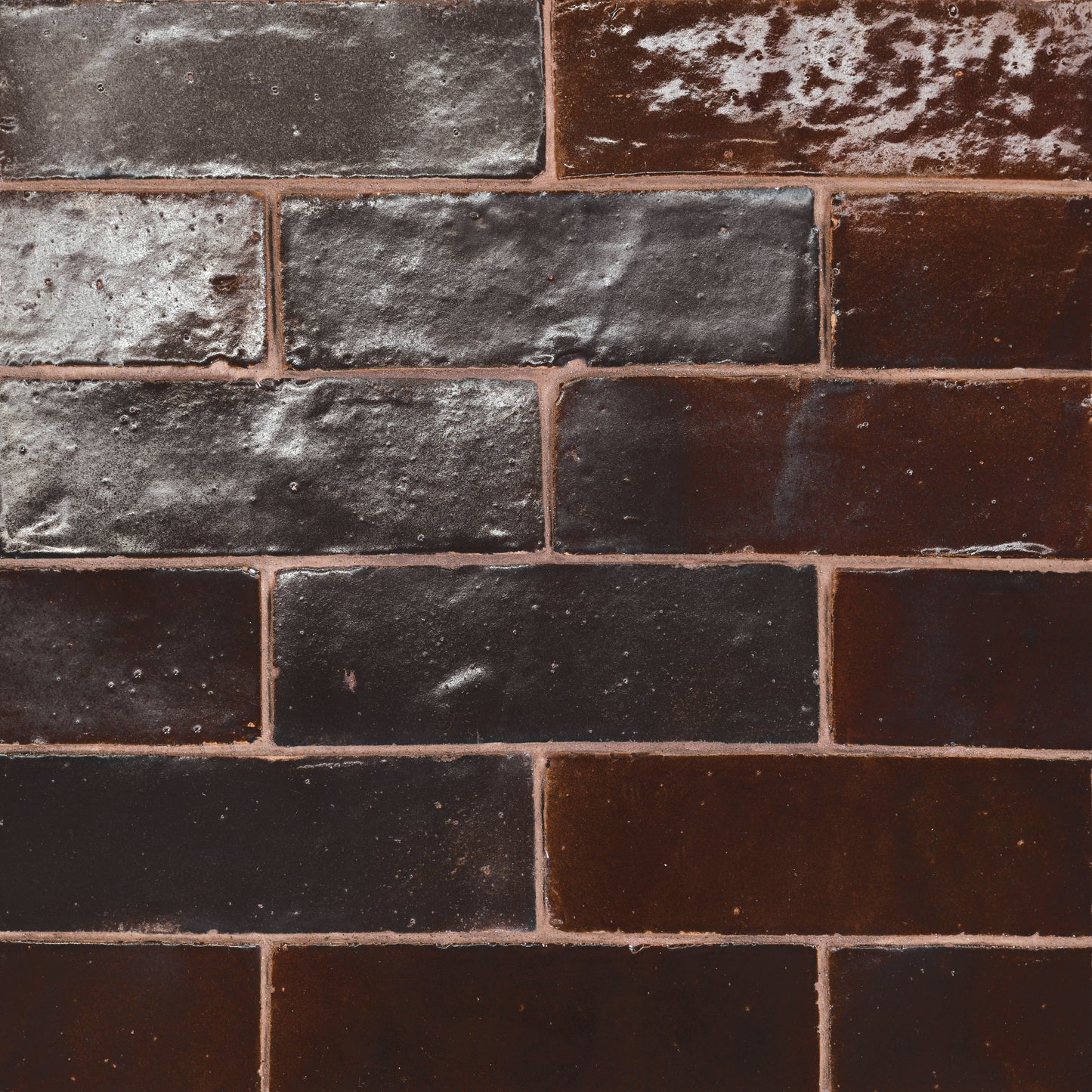 Zagora Maroon 2'' x 6'' Glossy Zellige Natural Stone