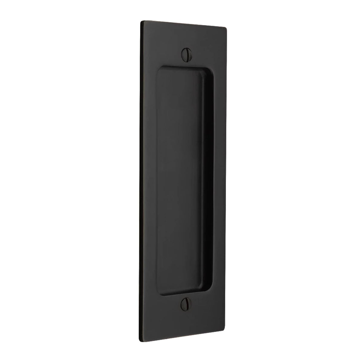 Emtek 2215 Modern Rectangular Flush Pull with Surface Screws - Flat Black
