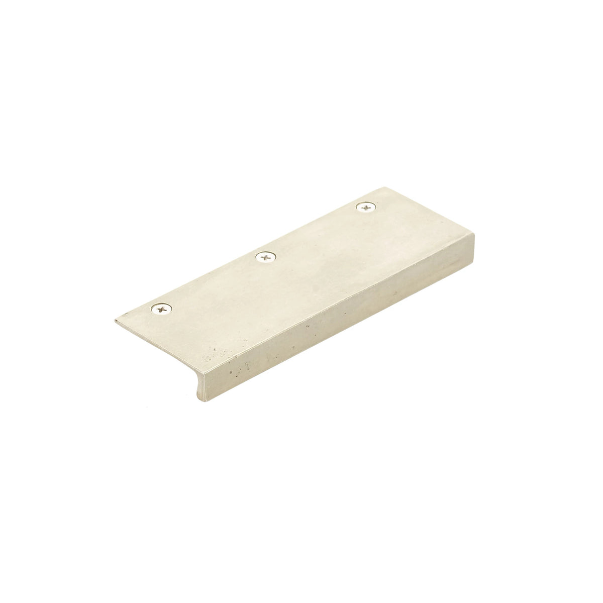 Emtek 86665TWB Rustic Modern Edge Cabinet Pull, 6-inch overall, 4-1/2-inch centers, Tumbled White Bronze