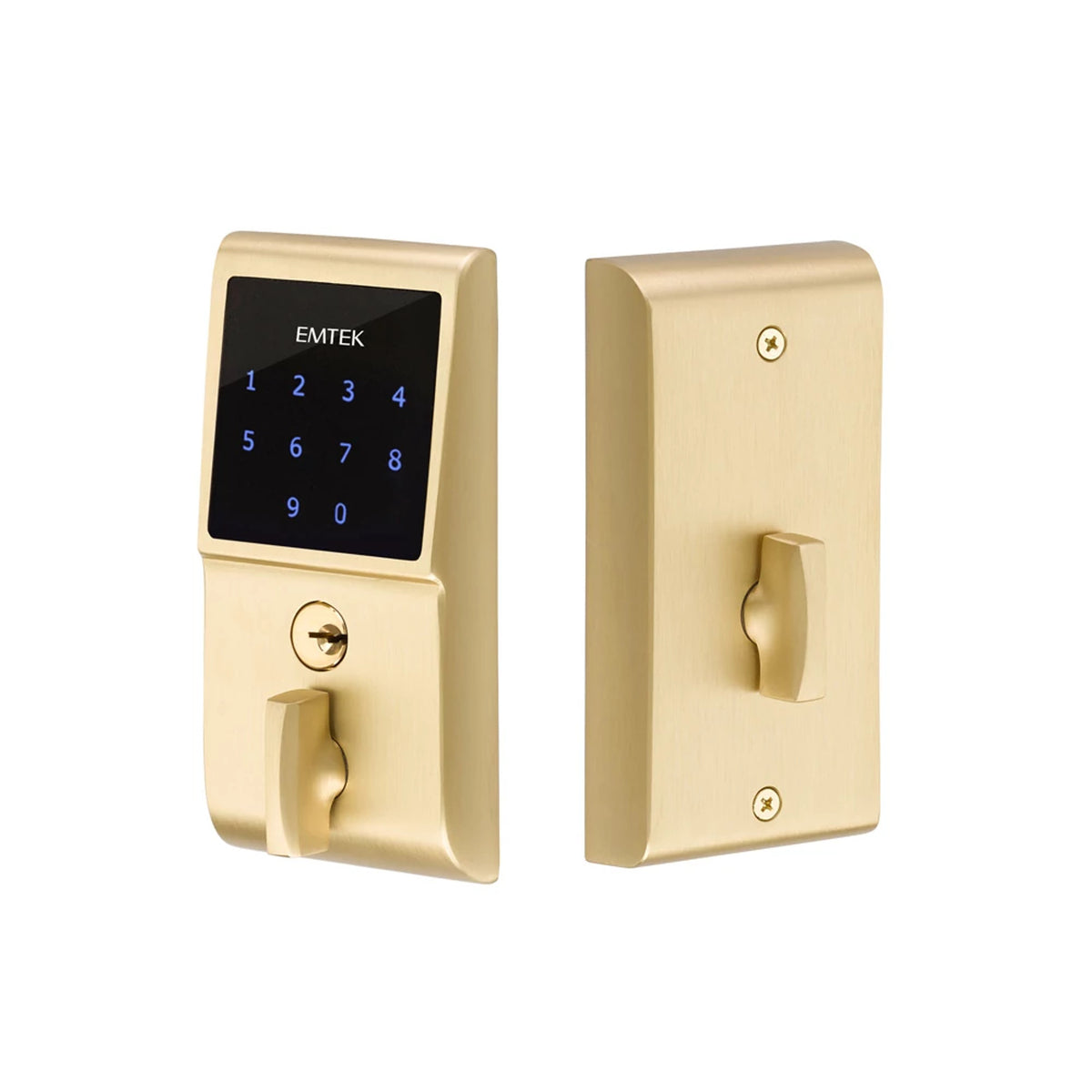 Emtek EMTouch electronic keypad deadbolt E3020US4 in Satin Brass