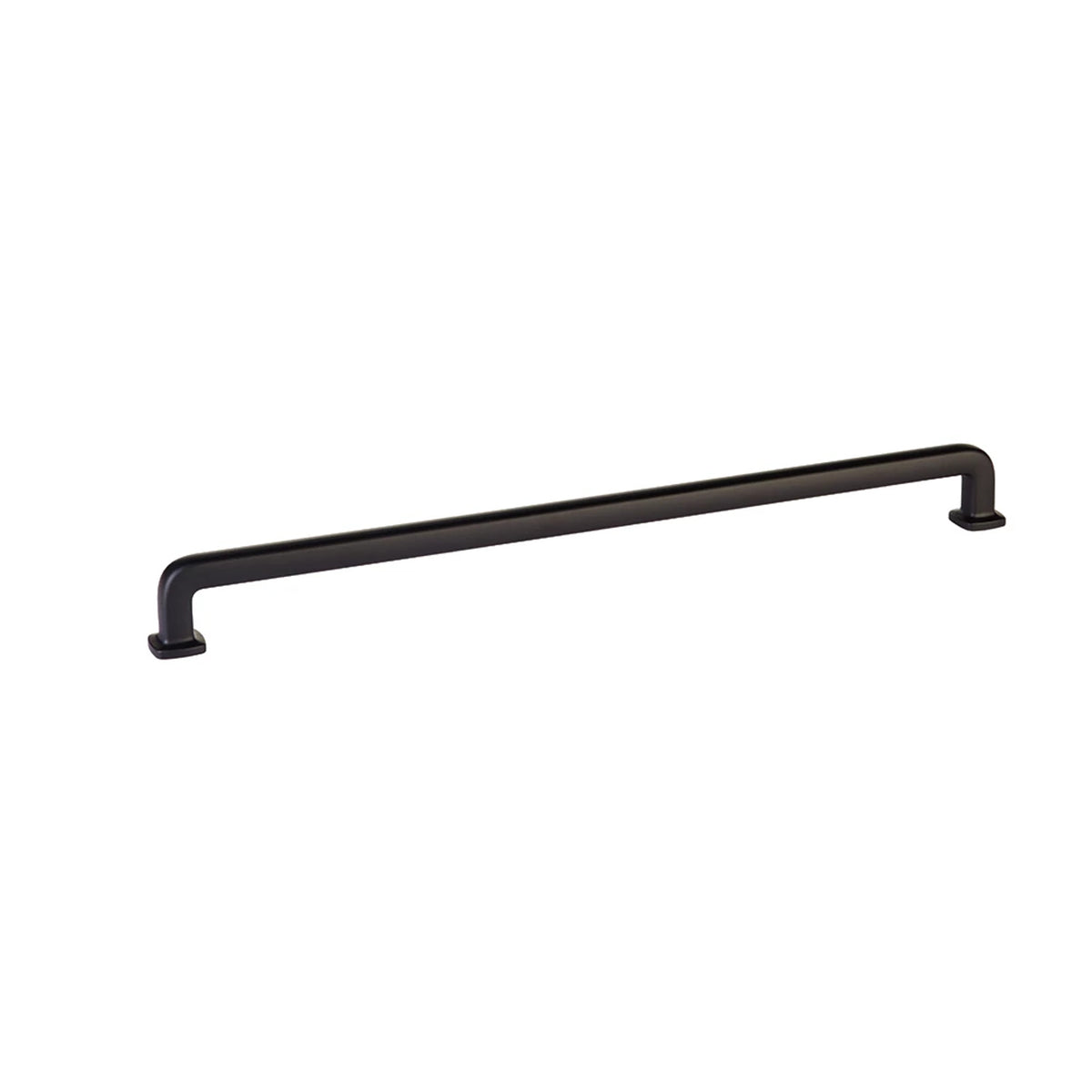Emtek Westridge 12 in. center-to-center cabinet pull in Flat Black (86639US19)