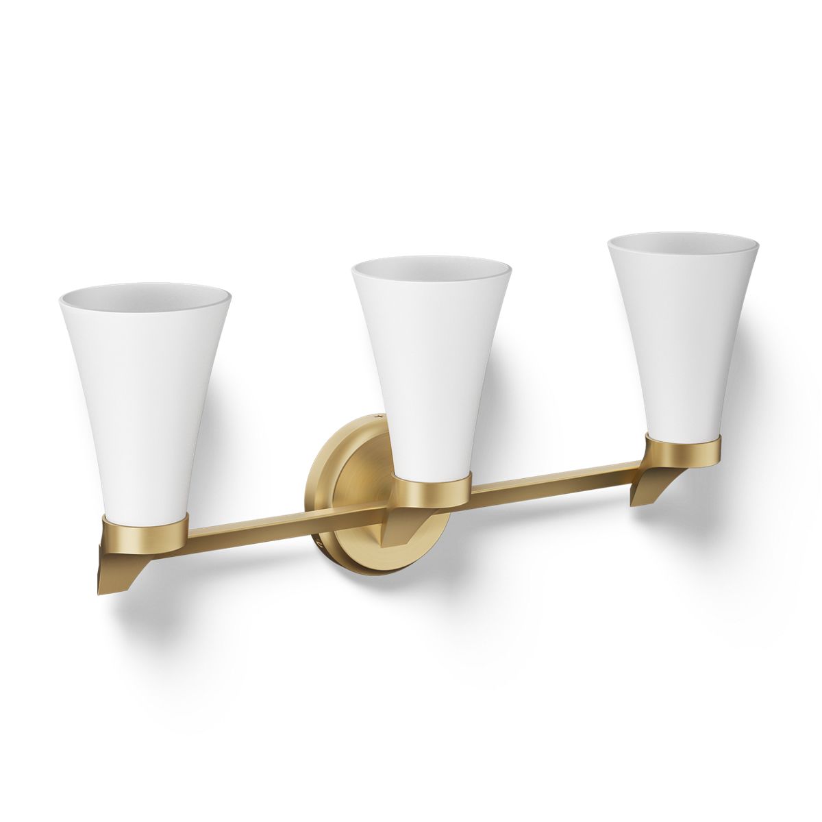 Kohler Simplice™ Three-light sconce — Brushed Moderne Brass