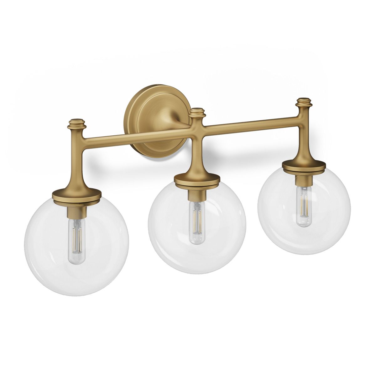 Kohler Bellera™ Three-light sconce — Brushed Moderne Brass