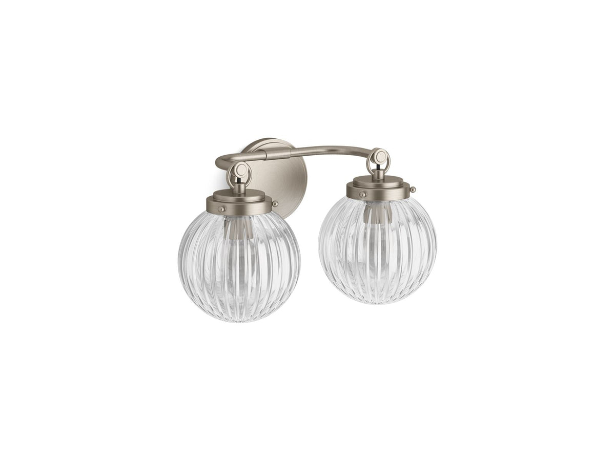 Kohler Embra™ by Studio McGee Two-light sconce — Brushed Nickel