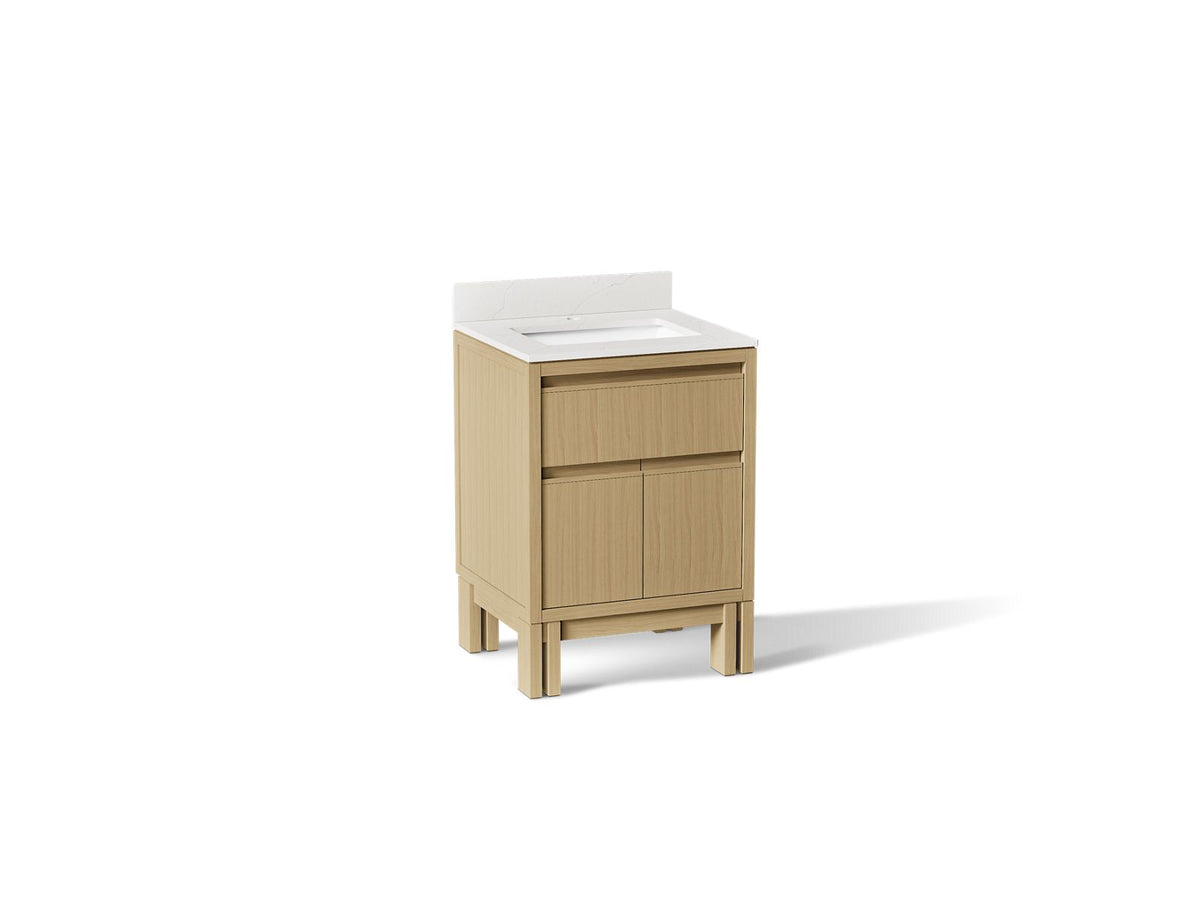 Kohler Solive 24-Inch Vanity with Sink and Quartz Top | K-33015 – Light Oak
