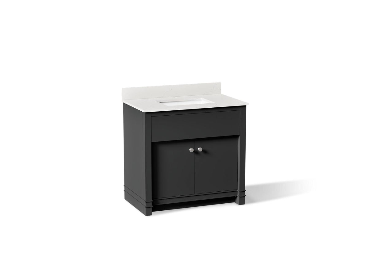 Kohler Alouette 36-Inch Vanity with Sink and Quartz Top | K-33266 – Ferrous Grey