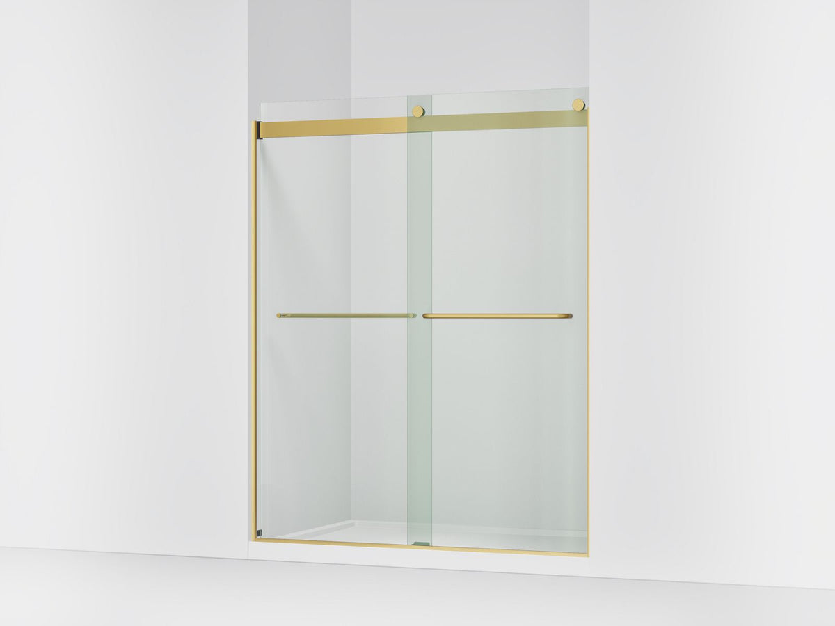 Kohler Levity 56-5/8–59-5/8 x 74-Inch Bypass Shower Door | K-706015-L – Vibrant Brushed Moderne Brass