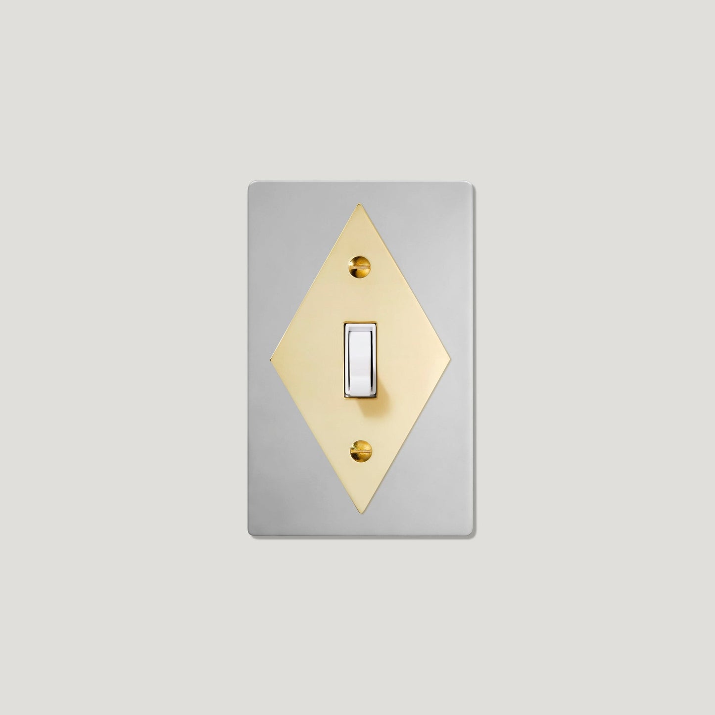 JASPER 1G Diamond Toggle Switch - POLISHED NICKEL /UNLACQUERED BRASS