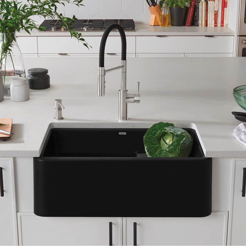 Blanco Ikon 30'' Apron Single Bowl – Sognare Tile & Stone / Sognare ...