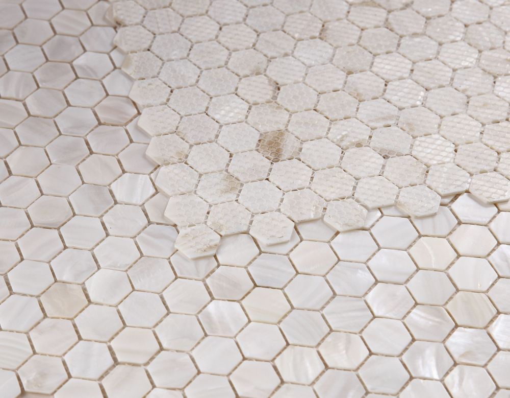 ELY Pearl White Hexagon 11.5 x 11.75