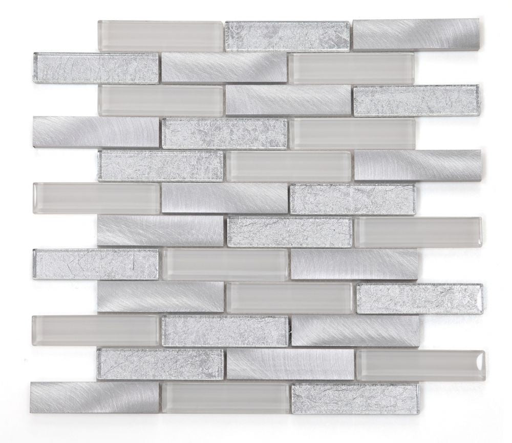 ELY Linear Metallic Silver 11.75x11.75