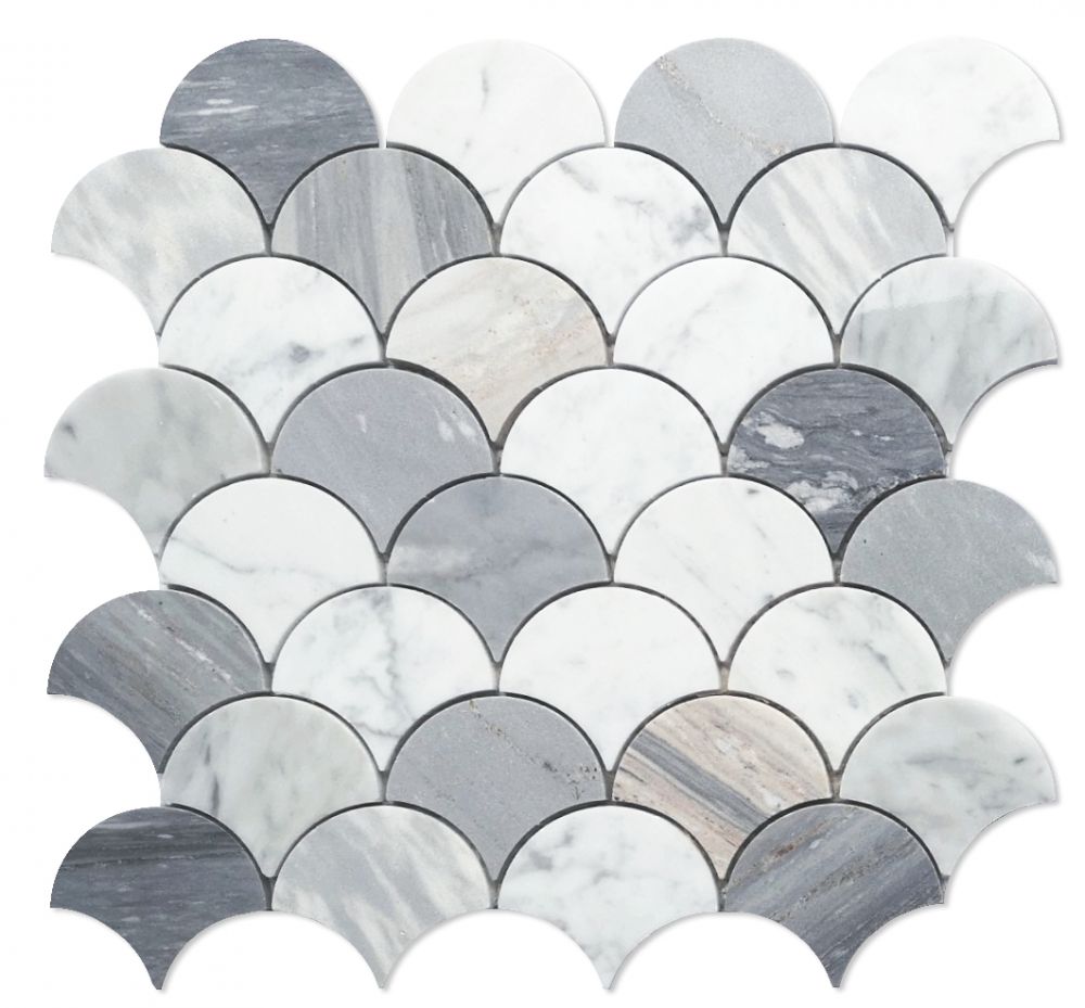 ELY Dragon Scale Marble Blue 12x12