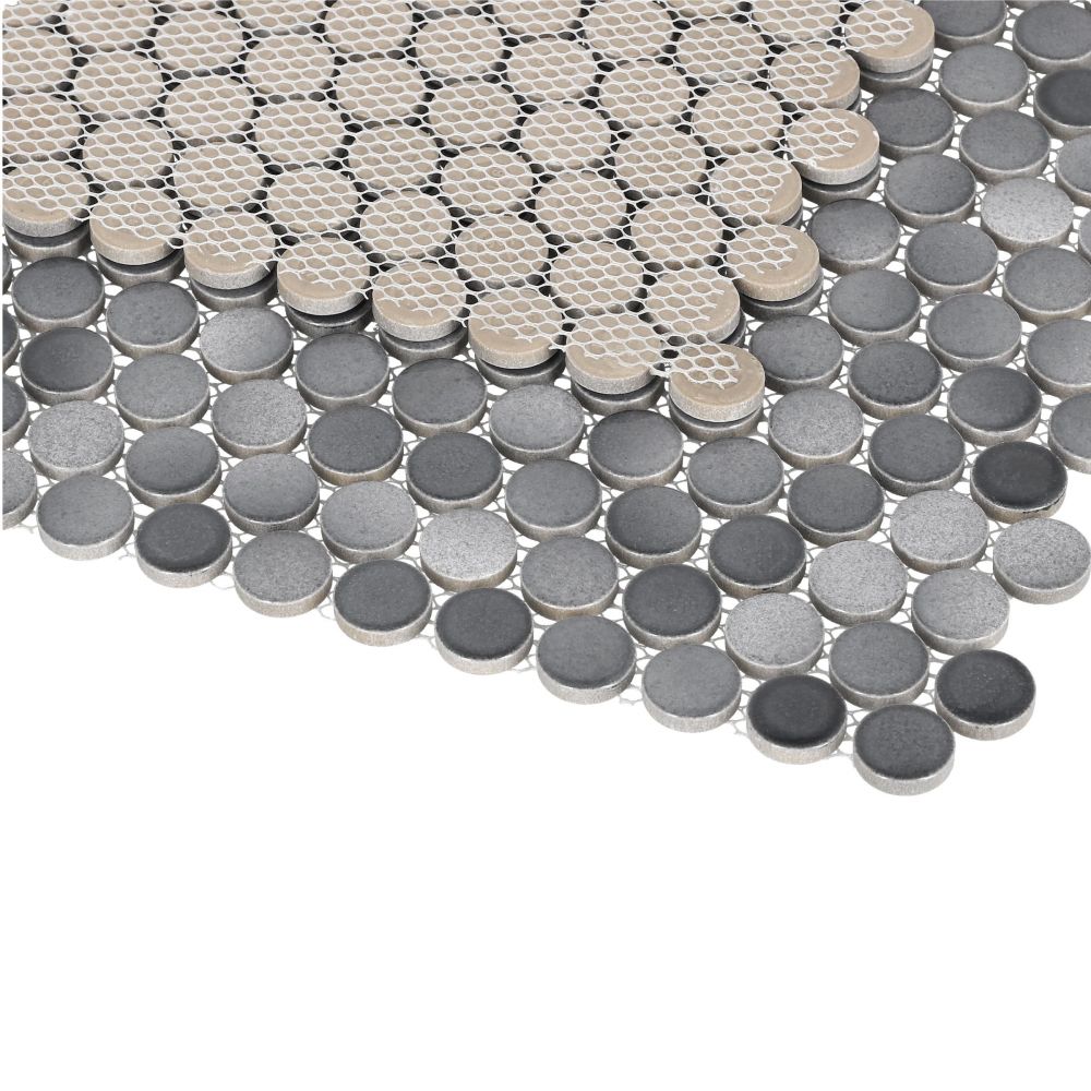 ELY Penny Round Fancy Grey 11.5x12.25