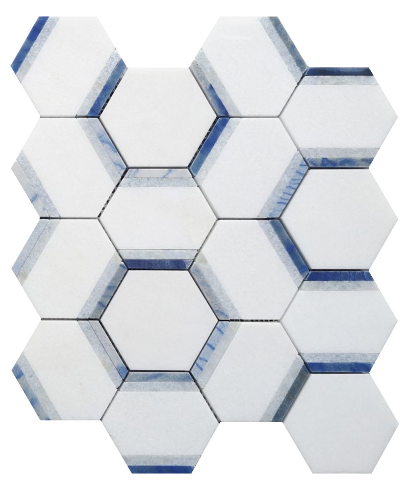 ELY Hexagon Royal Sapphire 12x13.75