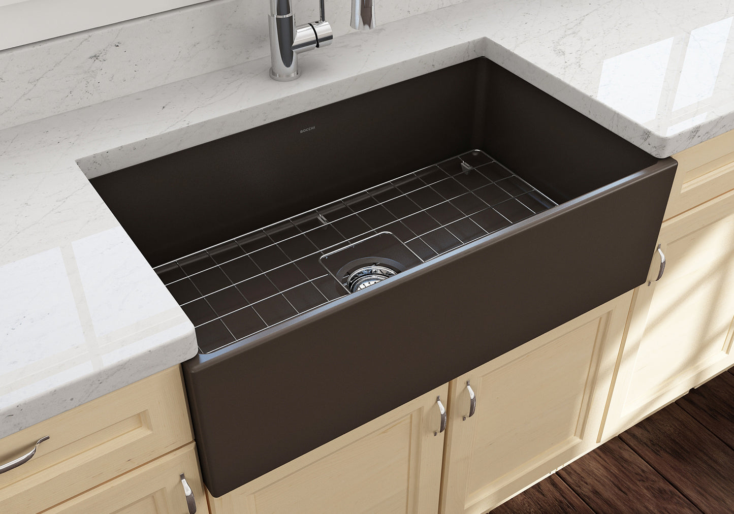 Bocchi Farmhouse Apron Front Fireclay 33" Single Bowl Kitchen Sink (Call for special pricing)