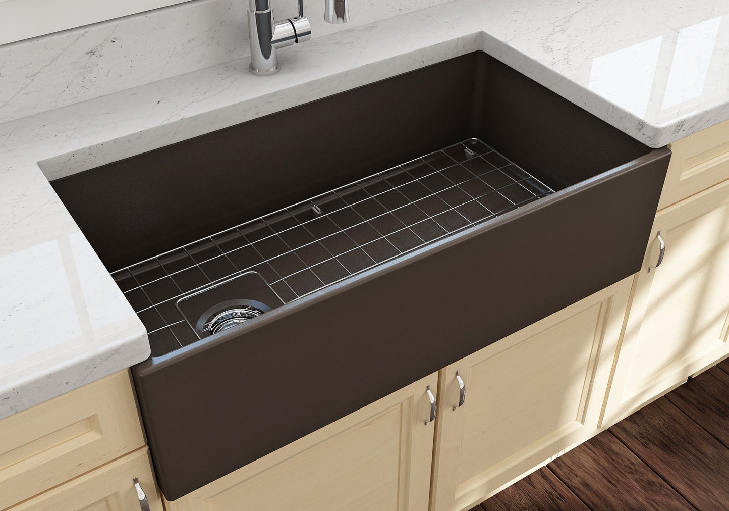 Bocchi Farmhouse Apron Front Fireclay 36" Single Bowl Kitchen Sink (Call for special pricing)