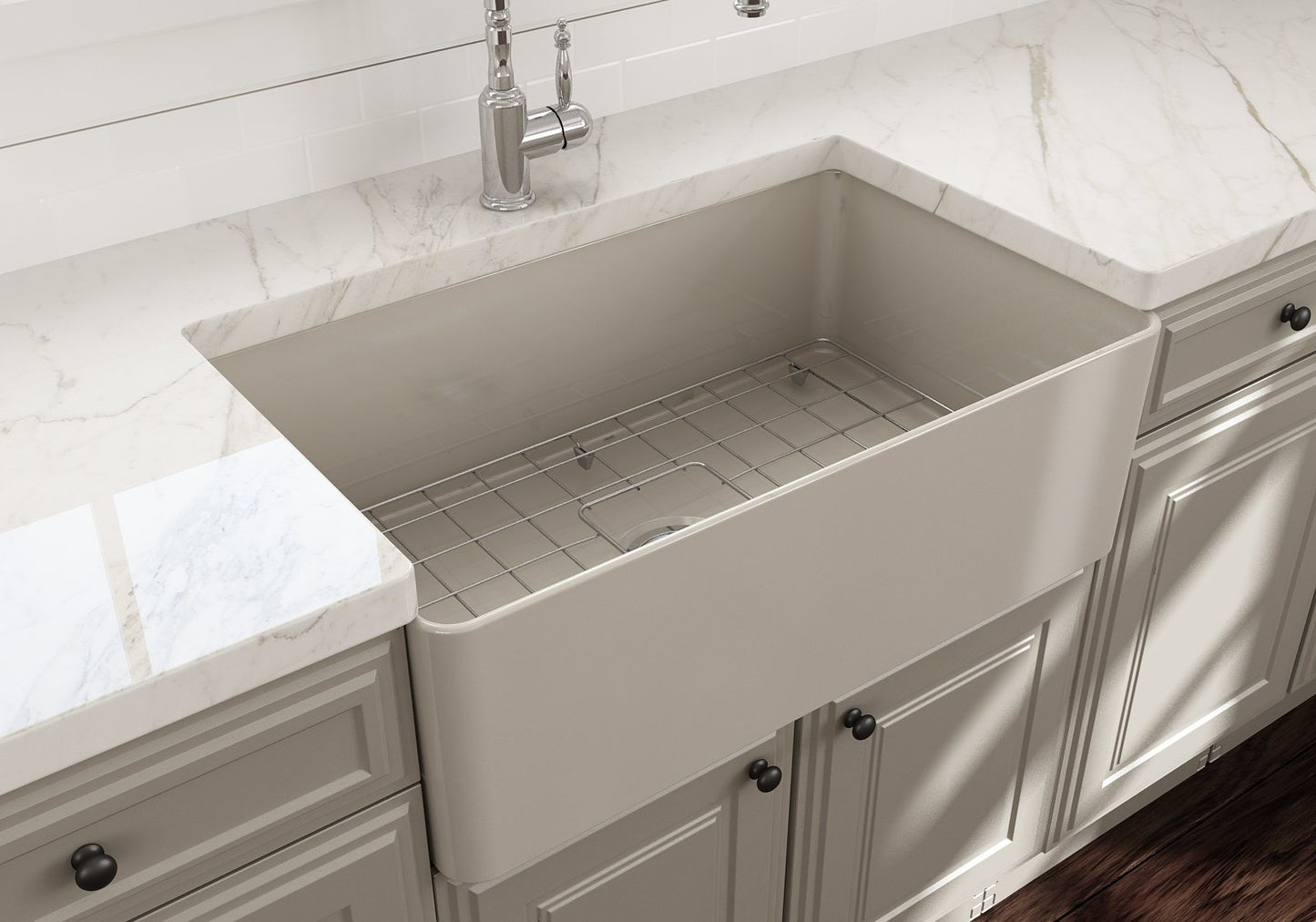 Bocchi Ultra-Slim Farmhouse Apron Front Fireclay 30" Single Bowl Kitchen Sink (Call for special pricing)