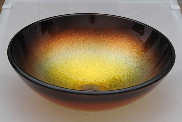 Summer Dream Hand Made Tempered Glass Vessel Sink