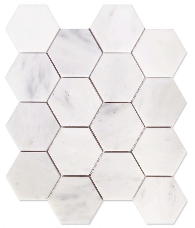 Elysium Hexagon Snow White Honed 10.25x11.75
