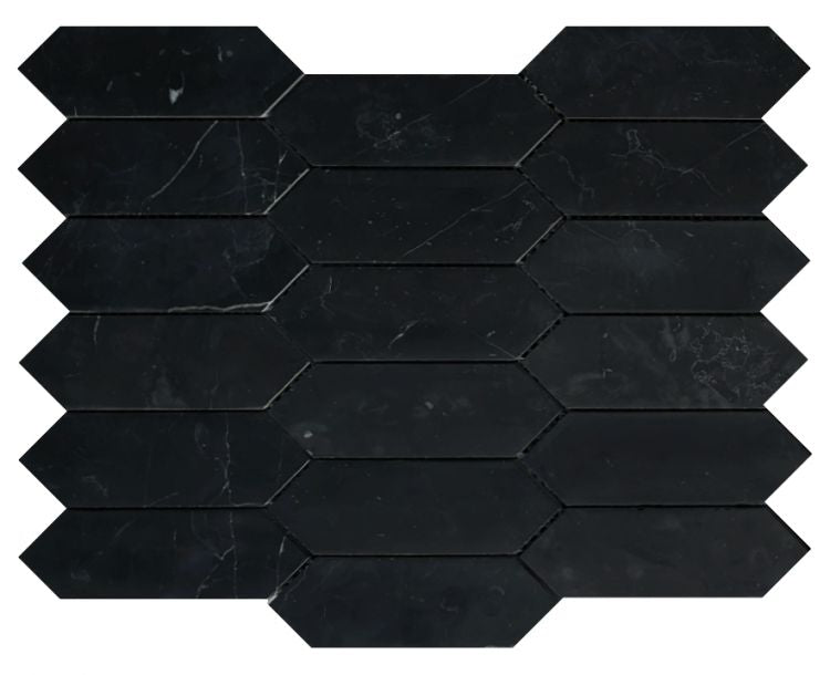 Elysium Elongated Hex Marquina 11.75x15