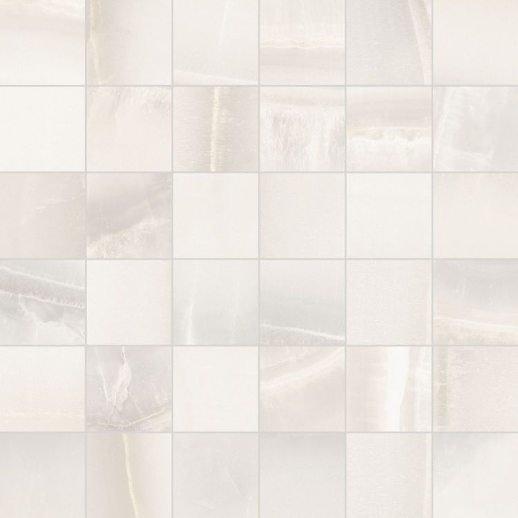 ELY Akoya White Matte Mosaic 12x12
