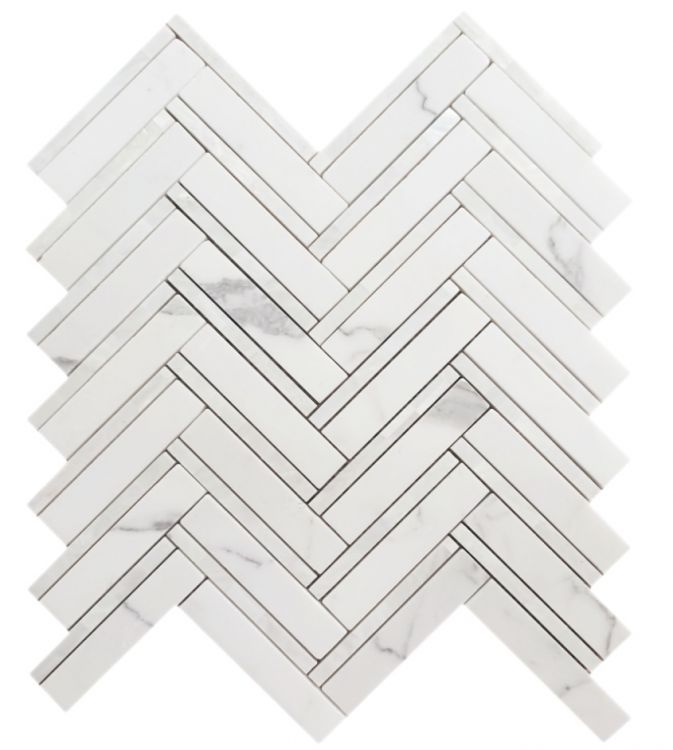ELY Diana Herringbone White 11x11