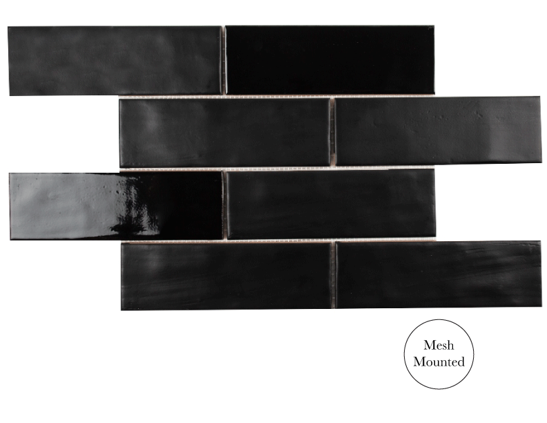 Jeffrey Court 2.5″ x 8″ Brick Offset Mosaic – Black (Call for special pricing)