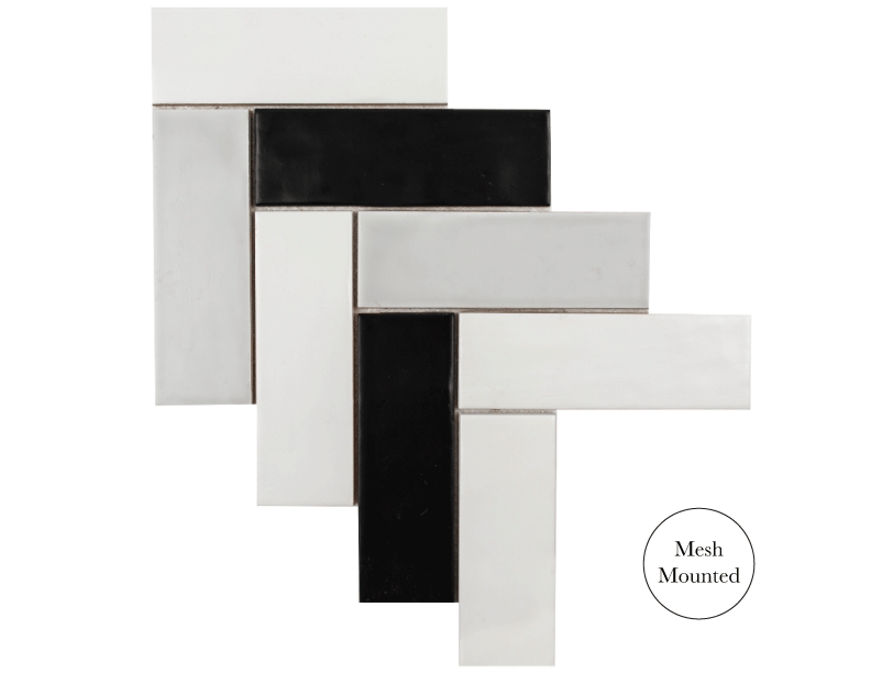 Jeffrey Court 2.5″ x 8″ Brick Herringbone Mosaic – Multi (Call for special pricing)