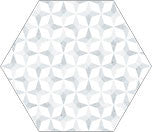 LUN Carrara Hexagon Mixed Decor 9.6"x11"
